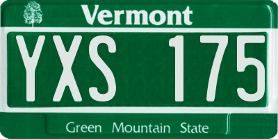 VT license plate YXS175