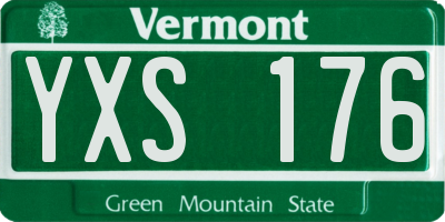 VT license plate YXS176