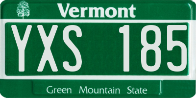 VT license plate YXS185