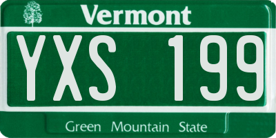 VT license plate YXS199