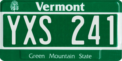 VT license plate YXS241