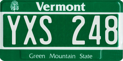VT license plate YXS248