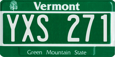 VT license plate YXS271