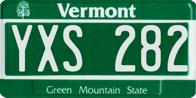 VT license plate YXS282
