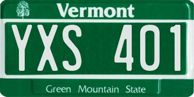 VT license plate YXS401