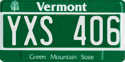 VT license plate YXS406