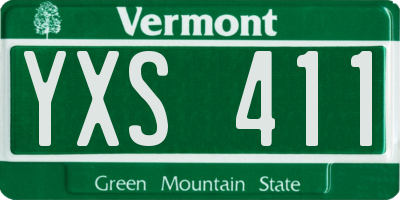 VT license plate YXS411
