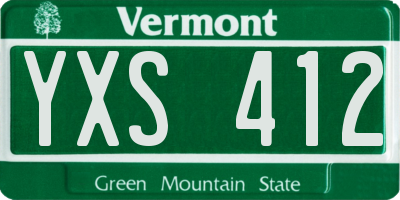 VT license plate YXS412