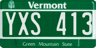 VT license plate YXS413