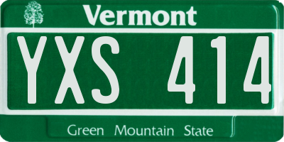 VT license plate YXS414