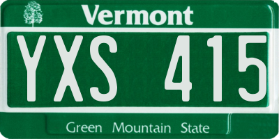 VT license plate YXS415