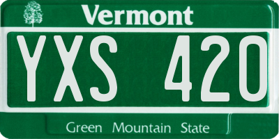 VT license plate YXS420