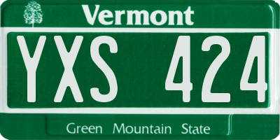 VT license plate YXS424