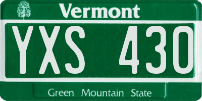 VT license plate YXS430