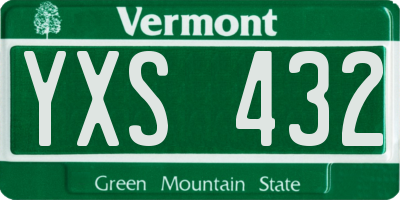 VT license plate YXS432