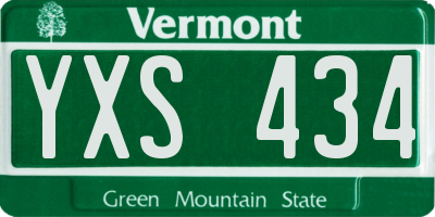 VT license plate YXS434