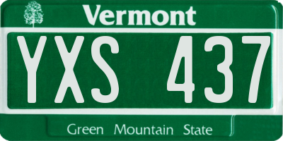 VT license plate YXS437