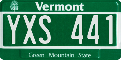 VT license plate YXS441