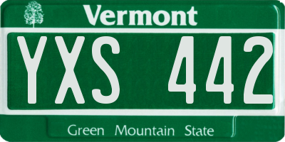 VT license plate YXS442