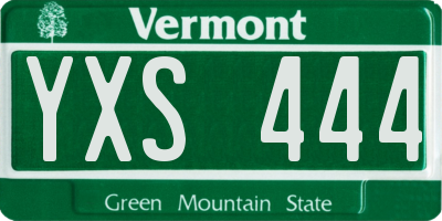 VT license plate YXS444
