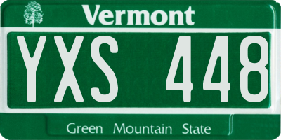 VT license plate YXS448
