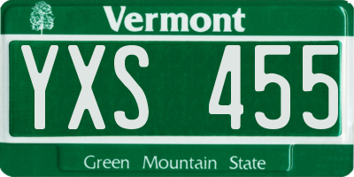 VT license plate YXS455