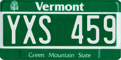 VT license plate YXS459