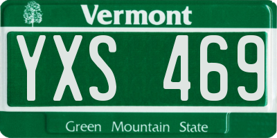 VT license plate YXS469