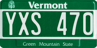 VT license plate YXS470