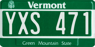 VT license plate YXS471