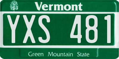 VT license plate YXS481