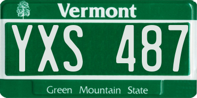VT license plate YXS487