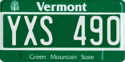 VT license plate YXS490