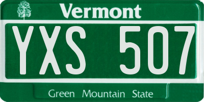 VT license plate YXS507