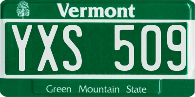 VT license plate YXS509