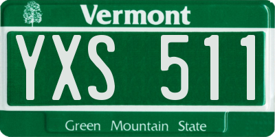 VT license plate YXS511