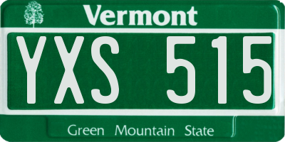 VT license plate YXS515