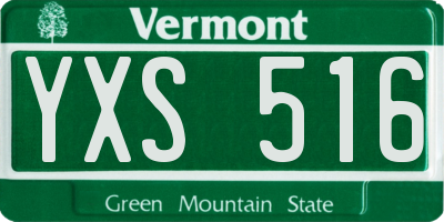 VT license plate YXS516