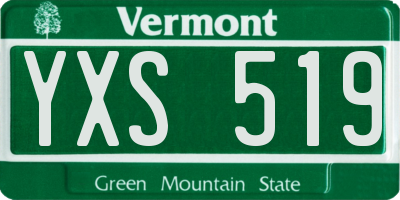 VT license plate YXS519