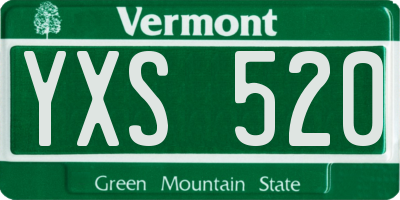 VT license plate YXS520