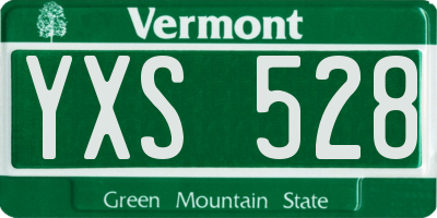 VT license plate YXS528