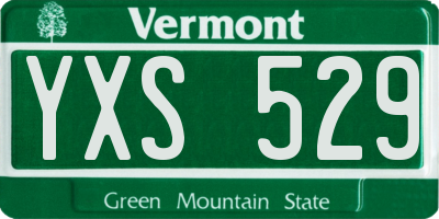 VT license plate YXS529