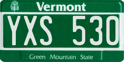 VT license plate YXS530
