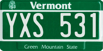 VT license plate YXS531
