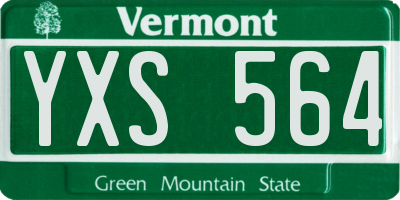 VT license plate YXS564