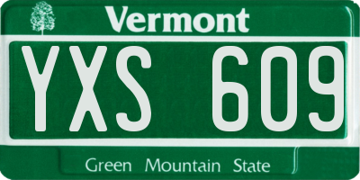 VT license plate YXS609