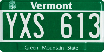 VT license plate YXS613
