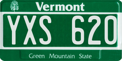VT license plate YXS620