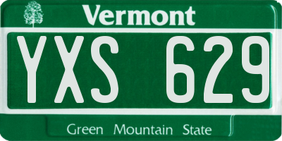 VT license plate YXS629