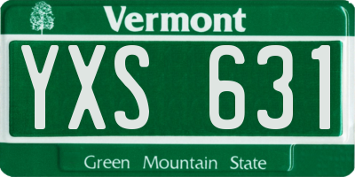 VT license plate YXS631